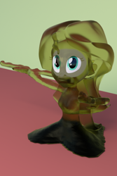 Size: 400x600 | Tagged: safe, artist:3d thread, artist:creatorofpony, sunset shimmer, goo, original species, equestria girls, /mlp/, 3d, 3d model, blender, solo, transparent flesh