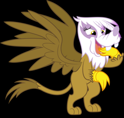 Size: 5000x4761 | Tagged: safe, artist:dashiesparkle, derpibooru import, edit, gilda, griffon, the lost treasure of griffonstone, absurd resolution, bipedal, black background, female, goddammit kraus, goofy (disney), high octane nightmare fuel, nightmare fuel, simple background, solo, vector, wat