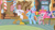 Size: 1366x768 | Tagged: safe, derpibooru import, screencap, bon bon, gilda, pinkie pie, rainbow dash, spike, sweetie drops, twilight sparkle, dragon, earth pony, griffon, pegasus, pony, griffon the brush off, angry, shocked