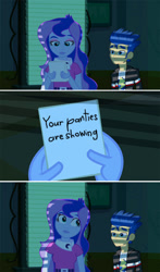 Size: 1080x1839 | Tagged: safe, flash sentry, princess luna, vice principal luna, equestria girls, equestria girls (movie), flash's paper, image macro, luna's office, meme