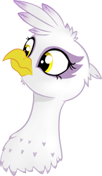 Size: 972x1677 | Tagged: safe, artist:paskanaakka, derpibooru exclusive, derpibooru import, gilda, griffon, bust, portrait, simple background, solo, transparent background