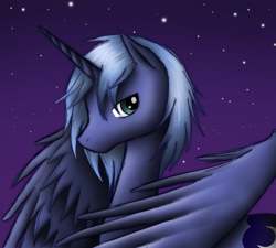 Size: 942x848 | Tagged: safe, artist:hinadany, prince artemis, princess luna, alicorn, pony, rule 63, solo