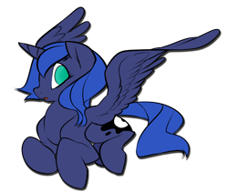 Size: 1280x1078 | Tagged: safe, artist:kilo, edit, editor:vb, princess luna, alicorn, pony, s1 luna, solo