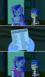 Size: 1080x1839 | Tagged: safe, flash sentry, princess luna, vice principal luna, equestria girls, exploitable meme, fixed, flash's paper, implied incest, meme