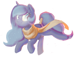 Size: 855x657 | Tagged: safe, artist:mewball, princess luna, alicorn, pony, clothes, scarf, solo