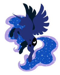 Size: 800x1000 | Tagged: safe, artist:kibi, princess luna, alicorn, pony, minimalist, rearing, simple background, solo