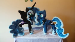 Size: 1024x576 | Tagged: safe, artist:pinkamoone, nightmare moon, princess luna, irl, photo, plushie