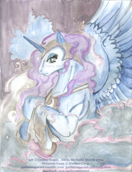 Size: 463x600 | Tagged: safe, artist:gothicsugar, nightmare moon, princess luna, alicorn, pony, nightmare luna, solo, traditional art