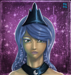 Size: 1096x1161 | Tagged: safe, artist:mrs1989, princess luna, human, humanized, solo