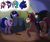 Size: 1500x1251 | Tagged: safe, artist:cactuscowboydan, princess cadance, princess celestia, princess luna, twilight sparkle, twilight sparkle (alicorn), oc, oc:king speedy hooves, oc:queen galaxia, oc:tommy the human, alicorn, human, pony, alicorn oc, alicorn princess, butt, cake, cakelestia, child, chocolate, clothes, commissioner:bigonionbean, cutie mark, dessert, embarrassed, family photo, father and child, father and son, female, flank, food, fusion, fusion:king speedy hooves, fusion:queen galaxia, giggling, guilty, horn, human oc, husband and wife, it's not what it looks like, kitchen, male, mare, messy eating, midnight snack, mother and child, mother and son, pajamas, parent and child, plot, pony sized pony, puffy cheeks, refrigerator, riding, shocked, stallion, story included, the ass was fat, thicc ass, wings, writer:bigonionbean