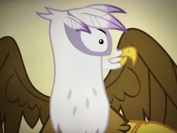 Size: 4032x3024 | Tagged: safe, derpibooru import, screencap, gilda, griffon the brush off, animation error, solo