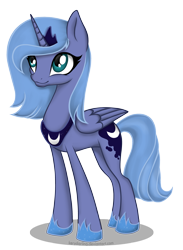 Size: 2568x3504 | Tagged: safe, artist:kerydarling, princess luna, alicorn, pony, cute, female, lunabetes, mare, palindrome get, s1 luna, simple background, solo, transparent background