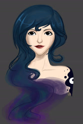 Size: 2008x3006 | Tagged: safe, artist:tao-mell, princess luna, human, human luna, humanized, simple background, solo