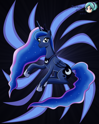 Size: 3000x3744 | Tagged: safe, artist:darkengales, princess luna, alicorn, pony, female, horn, mare, simple background, solo