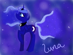 Size: 1024x768 | Tagged: safe, artist:warriorangel35, princess luna, alicorn, pony, female, horn, mare, simple background, solo