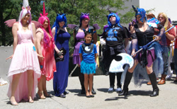 Size: 2684x1652 | Tagged: safe, nightmare moon, princess cadance, princess luna, twilight sparkle, human, cosplay, irl, irl human, photo