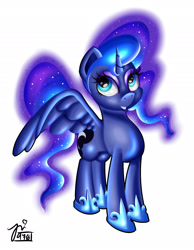 Size: 2100x2700 | Tagged: safe, artist:php7, princess luna, alicorn, pony, female, horn, mare, simple background, solo