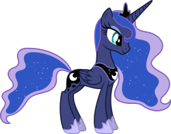 Size: 5530x4340 | Tagged: safe, artist:90sigma, princess luna, alicorn, pony, for whom the sweetie belle toils, absurd resolution, happy, simple background, smiling, solo, transparent background, vector