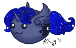 Size: 483x307 | Tagged: safe, artist:isaunter, princess luna, alicorn, pony, blob, simple background, solo