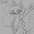 Size: 700x700 | Tagged: safe, artist:goat train, princess luna, alicorn, pony, glasses, monochrome, solo