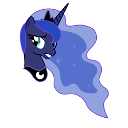 Size: 1600x1600 | Tagged: safe, artist:sir-teutonic-knight, princess luna, alicorn, pony, bust, portrait, simple background, solo, svg, transparent background, vector