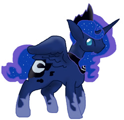 Size: 706x684 | Tagged: safe, artist:angelstar000, prince artemis, princess luna, alicorn, pony, rule 63, simple background, solo