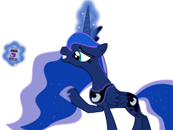 Size: 4194x3172 | Tagged: safe, artist:farminilla, princess luna, alicorn, pony, melatonin, simple background, solo