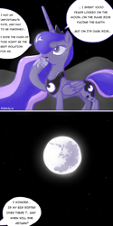 Size: 1500x3000 | Tagged: safe, artist:nadvgia, princess luna, alicorn, pony, monologue, moon, night, solo