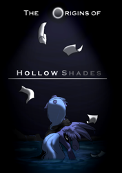 Size: 1240x1754 | Tagged: safe, artist:lunarcakez, princess luna, alicorn, pony, comic:the origins of hollow shades, cloak, clothes, comic, cover, moon, paper, water