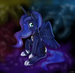 Size: 3906x3800 | Tagged: safe, artist:azgamerman, princess luna, alicorn, pony, female, horn, mare, sitting, solo