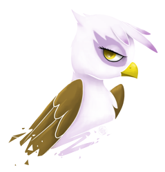 Size: 1448x1514 | Tagged: safe, artist:nebula210, derpibooru import, gilda, griffon, bust, female, simple background, solo, transparent background