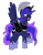 Size: 612x792 | Tagged: safe, artist:ak47smith, prince artemis, princess luna, alicorn, pony, rule 63, simple background, solo