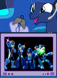 Size: 512x700 | Tagged: safe, artist:death-driver-5000, princess luna, alicorn, pony, awesome, exploitable meme, final smash, gamer luna, gamer meme, megaman, meme, super smash bros., super smash bros. 4, tv meme