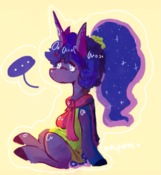 Size: 865x939 | Tagged: safe, artist:tokiball12345, princess luna, alicorn, pony, alternate hairstyle, clothes, ponytail, solo