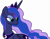 Size: 5000x3864 | Tagged: safe, artist:apony4u, princess luna, alicorn, pony, looking back, simple background, solo