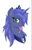 Size: 611x961 | Tagged: safe, artist:burk-kor, princess luna, alicorn, pony, bust, lollipop, mouth hold, s1 luna, smiling, solo