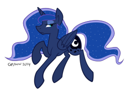 Size: 2000x1500 | Tagged: safe, artist:grayflower, princess luna, alicorn, pony, female, mare, simple background, solo