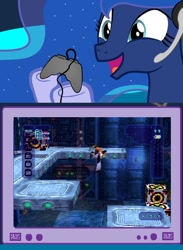 Size: 750x1024 | Tagged: safe, princess luna, alicorn, pony, exploitable meme, gamer luna, meme, obligatory pony, the divide: enemies within, tv meme