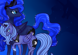 Size: 1000x700 | Tagged: safe, artist:sherii, princess luna, alicorn, pony, female, horn, mare, s1 luna, solo