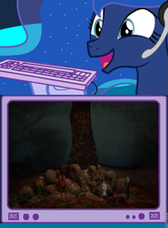 Size: 537x724 | Tagged: safe, princess luna, alicorn, pony, adventure game, allied mastercomputer, am, benny, cyberdreams, ellen, exploitable meme, gamer luna, gorrister, i have no mouth and i must scream, meme, nimdok, obligatory pony, ted, this will end in tears, tv meme