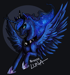 Size: 838x903 | Tagged: safe, artist:policide, princess luna, alicorn, pony, female, horn, mare, simple background, solo