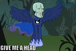 Size: 800x535 | Tagged: safe, princess luna, alicorn, pony, draw on me, exploitable meme, handsome squidward, meme, spongebob squarepants, squidward tentacles, the two faces of squidward