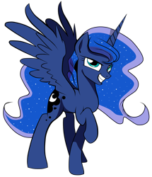 Size: 5371x6255 | Tagged: safe, artist:amorecadenza, artist:kp-shadowsquirrel, princess luna, alicorn, pony, absurd resolution, simple background, solo, transparent background, vector