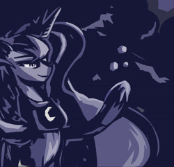 Size: 2430x2340 | Tagged: safe, artist:darrianmh, princess luna, alicorn, pony, female, horn, mare, simple background, solo