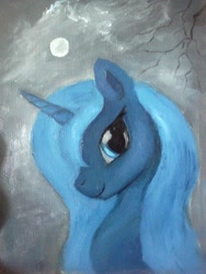 Size: 768x1024 | Tagged: safe, artist:mindlesshead, princess luna, alicorn, pony, oil painting, portrait, s1 luna, solo, traditional art