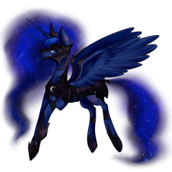 Size: 2000x2000 | Tagged: safe, artist:saoiirse, princess luna, alicorn, pony, armor, solo, warrior luna