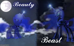 Size: 1920x1200 | Tagged: safe, artist:90sigma, artist:minimoogvoyager, nightmare moon, princess luna, alicorn, pony, magic, mare in the moon, moon, vector, wallpaper