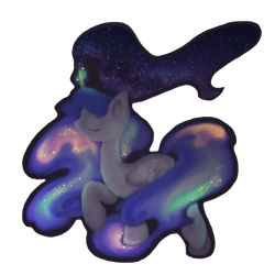 Size: 850x850 | Tagged: safe, artist:chronicthieves, princess luna, alicorn, pony, female, horn, mare, simple background, solo, transparent background