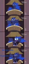 Size: 500x1094 | Tagged: safe, princess luna, alicorn, pony, spider, comic, meme, overreaction