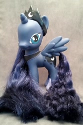 Size: 682x1024 | Tagged: safe, artist:hannaliten, princess luna, custom, irl, photo, solo, styling size, toy